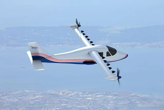 X57 Maxwell CGI electric airplane