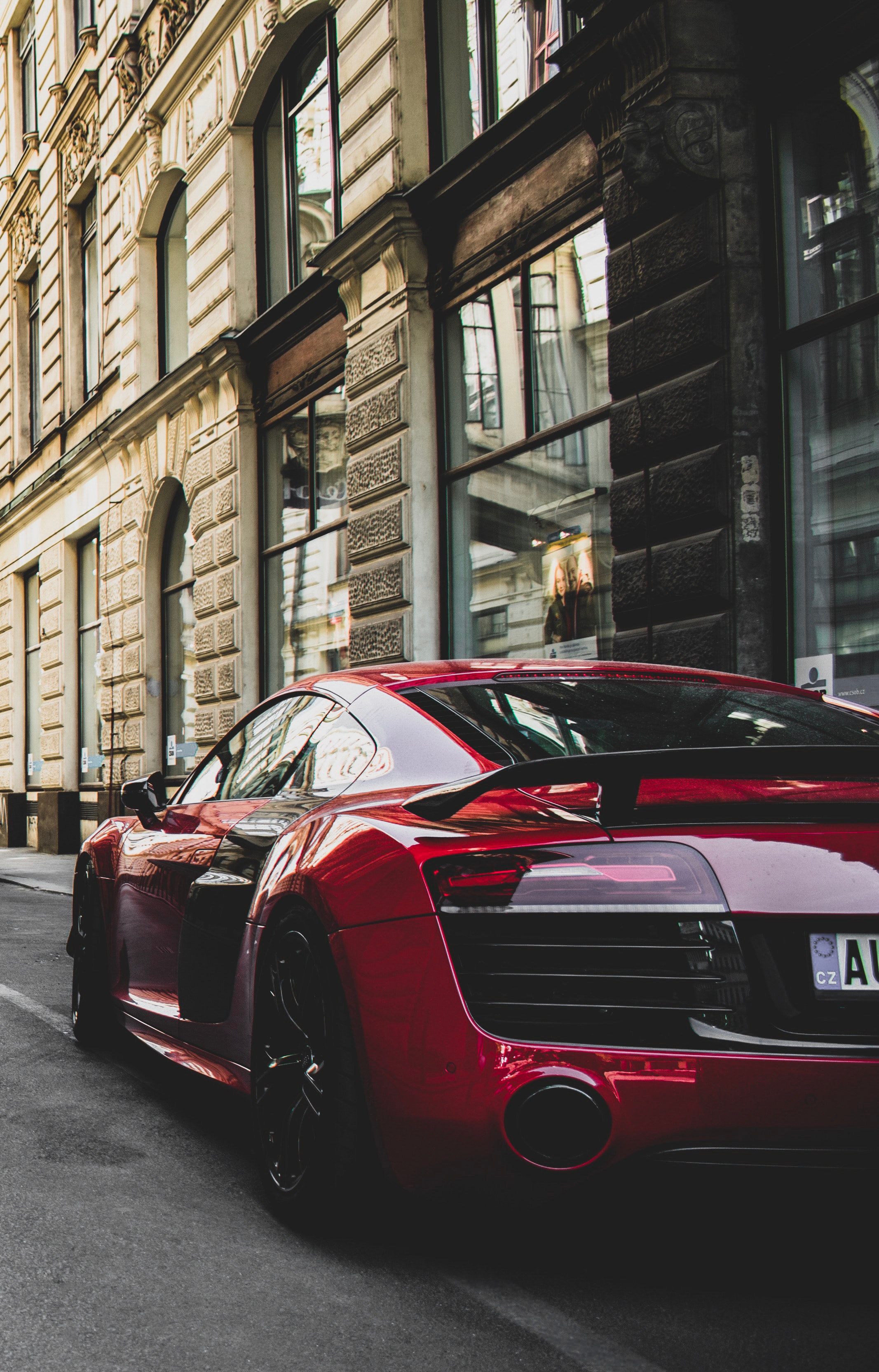  red luxury car